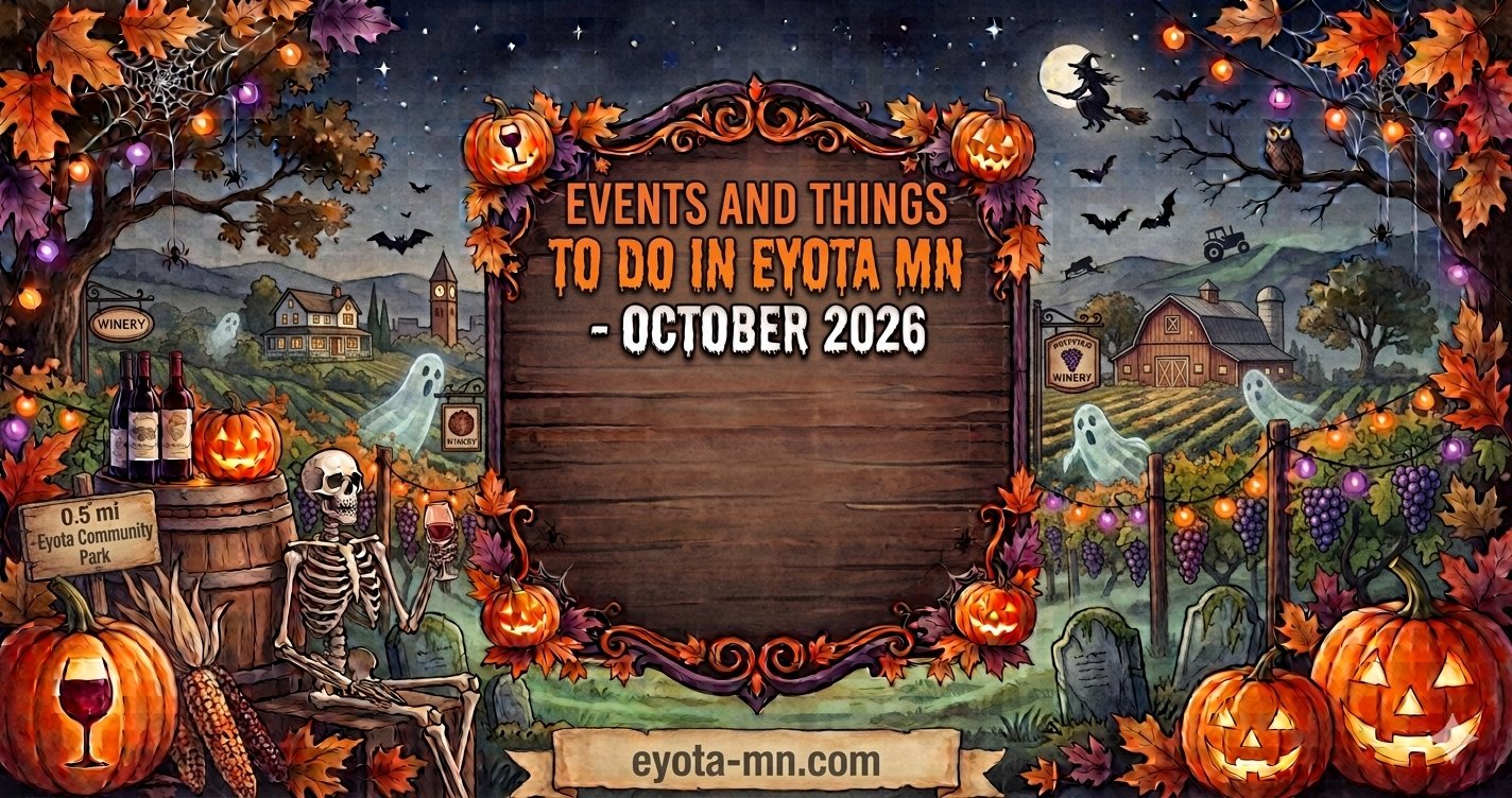 You are currently viewing Events and Things to do in October 2026 in Eyota Minnesota